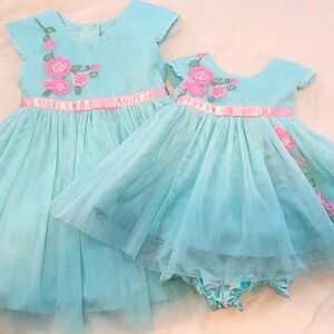Jona Michelle SISTER DRESSES for Easter, Spring, Sz 4T & 6M